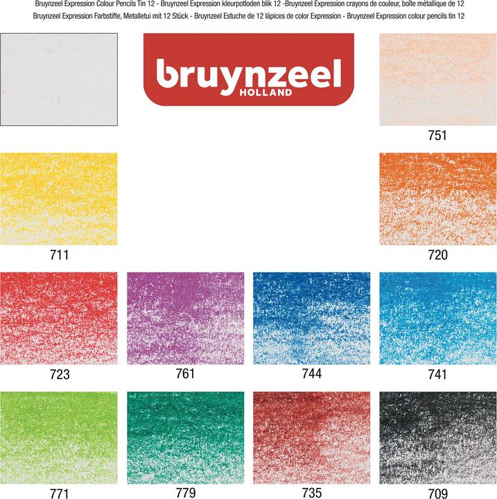 Produktbild Bruynzeel Farbstifte Expression Colour Metalletui, 12 Stück (12x)