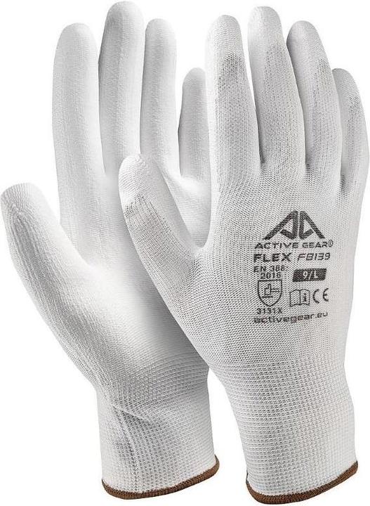 Image du produit Active Gear Gants blancs en polyuréthane L 12 pcs. (12)