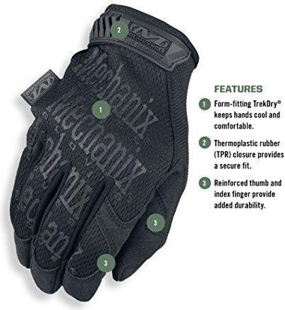 Produktbild Mechanix Wear Gloves Mechanix The Original® Covert 55 black size 12 / XXL. Velcro, artificial leather, TrekDry® (12, XXL)
