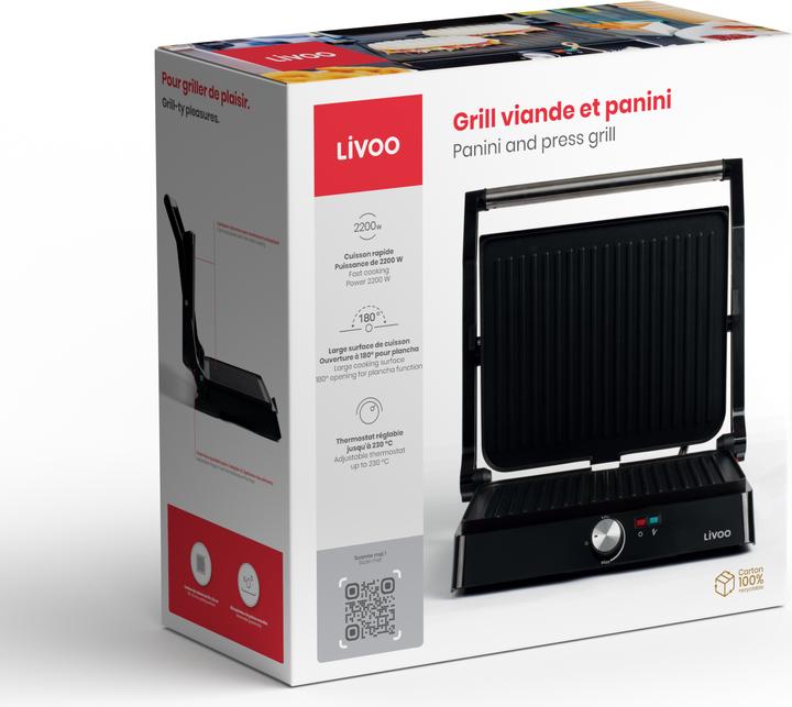 Image du produit Livoo Fleisch- und Panini-Grill (Prise UE)