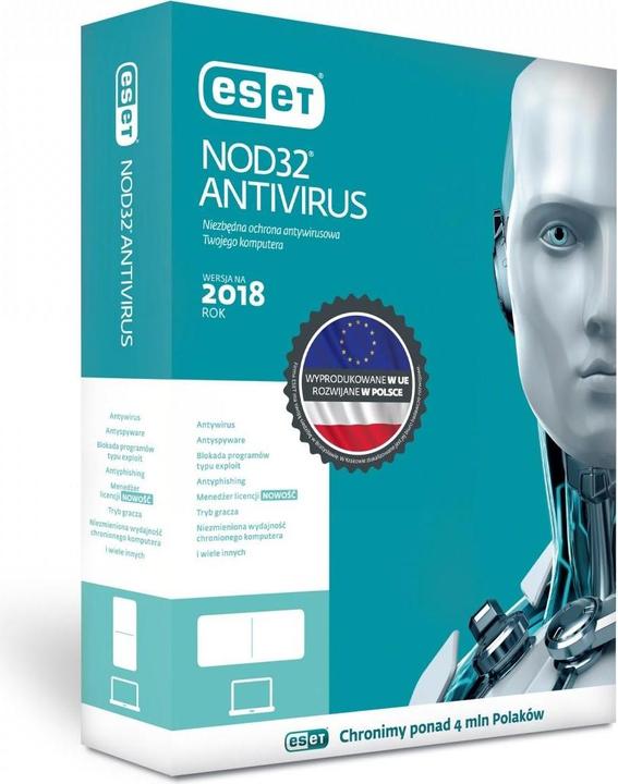 ESET NOD32 Antivirus PL Kon 1U 1Y ENA-K-1Y-1D (1 Gebruiker, 12 maanden)