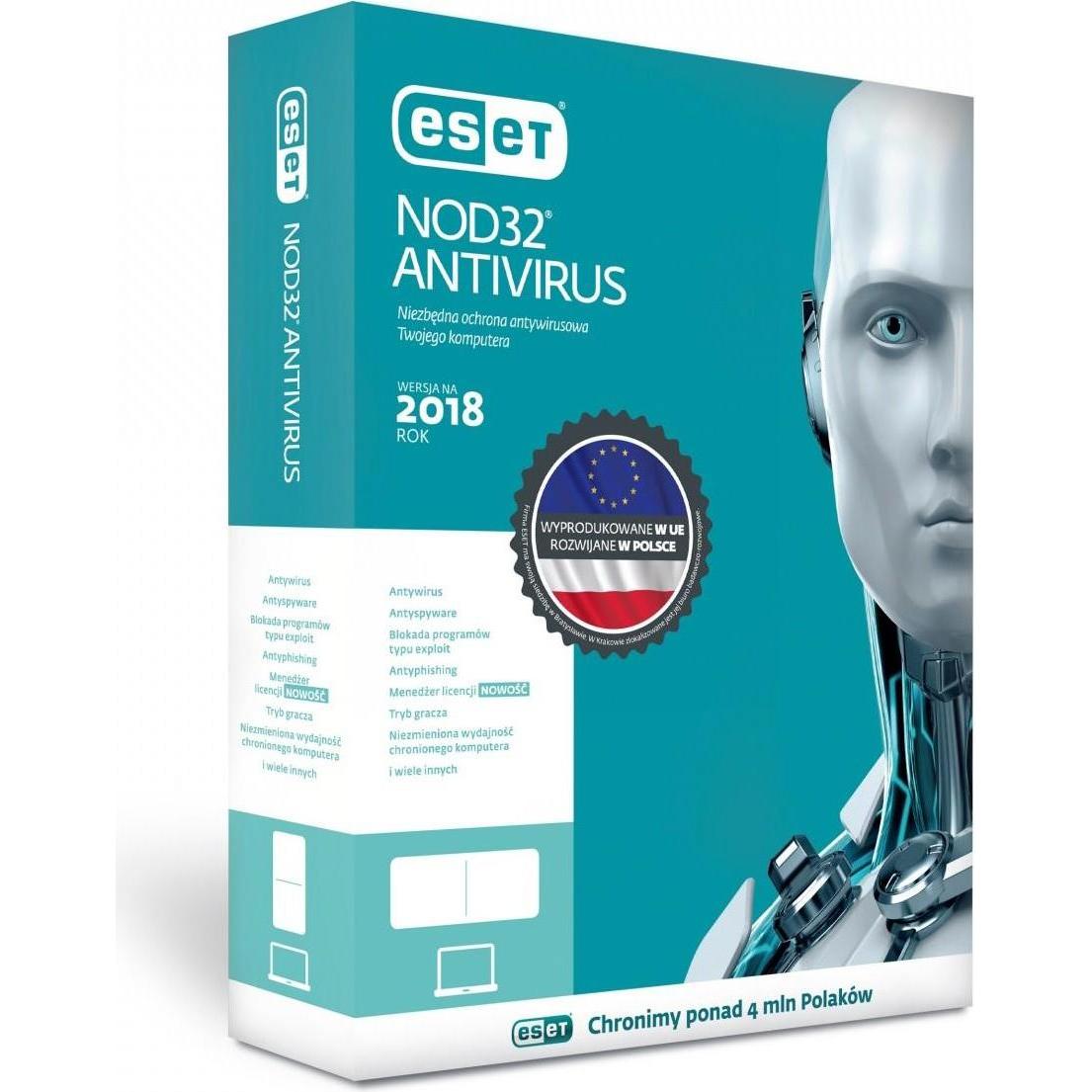 ESET NOD32 Antivirus PL Kon 1U 1Y ENA-K-1Y-1D per