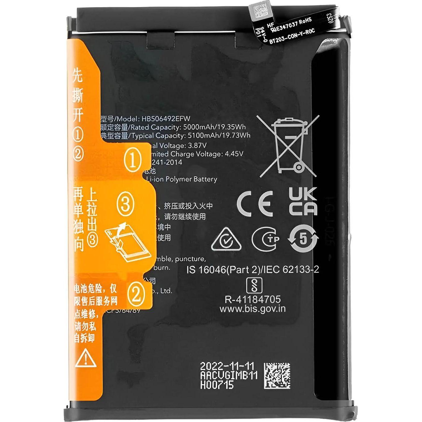 Clappio 5100mAh Austausch-Akku, Smartphone Akku