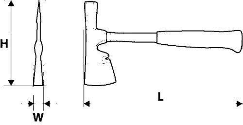 Actual product image Topex ax hammer, plastic 0.6 kg 32.3 cm (2066-T)