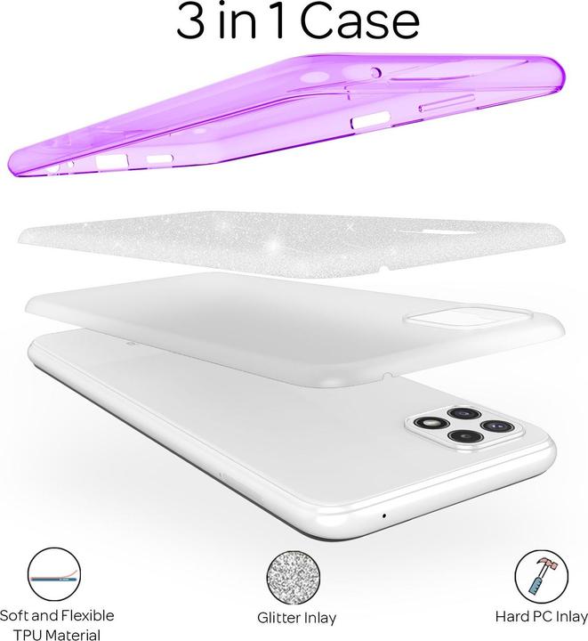 Produktbild Nalia Glitzer Handyhülle (Samsung Galaxy A22 5G)