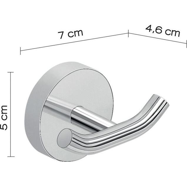 Thumbnail - Gedy, Handtuchhalter + Handtuchhaken, DOUBLE HOOK ERA 2326