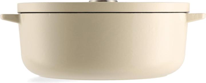 Produktbild KitchenAid braadpan 30cm - gemailleerd gietijzer - amandel wit - ovaal (30 cm, Bräter + Schmortopf, Gusseisen)