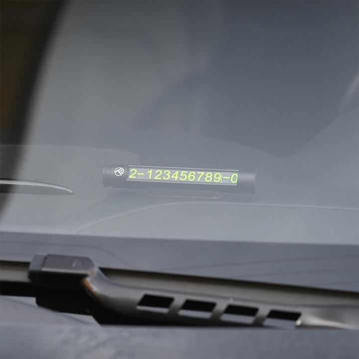Produktbild Tellur Temporary car parking card for two phone numbers metallic black