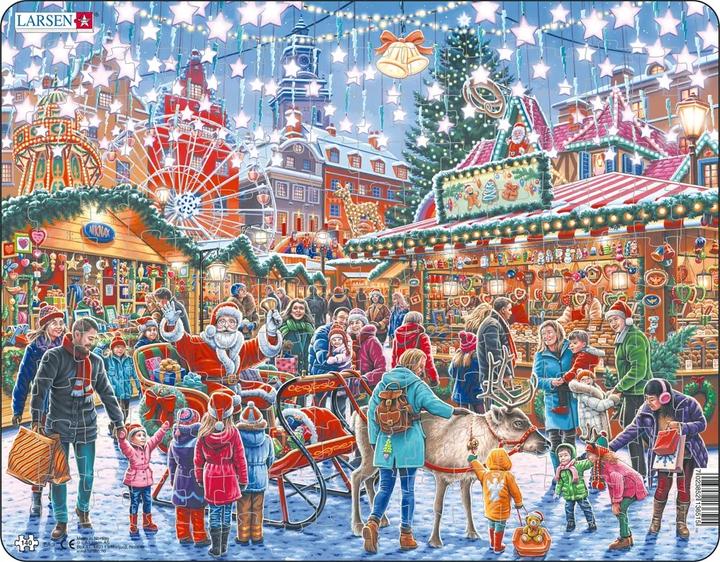Actual product image Larsen Puzzle - Christmas market (140 pieces)
