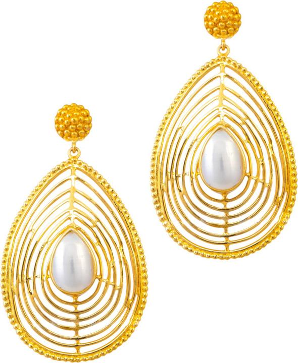 Steinkult Ohrringe Perle "Nerida" (Laiton doré 18 carats, Perla Nova)