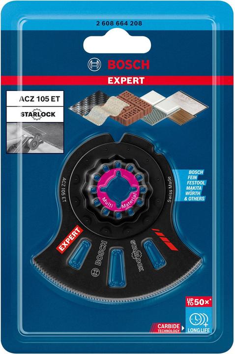 Produktbild Bosch Professional Zubehör EXPERT MultiMaterial Segment Blade ACZ 105 ET Blatt, 1 Stück