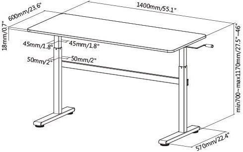Actual product image Up Up Height-adjustable table Loki White