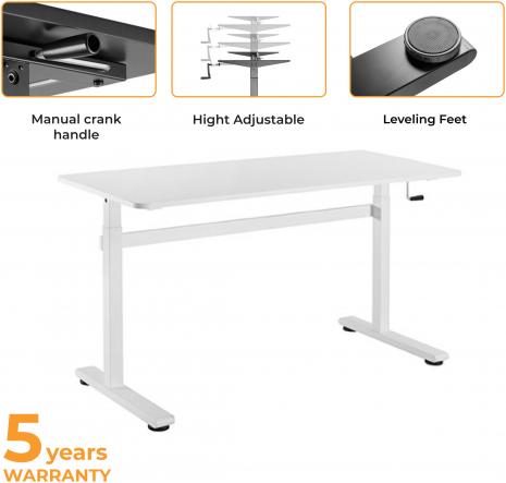 Actual product image Up Up Height-adjustable table Loki White