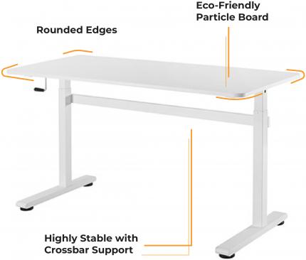 Actual product image Up Up Height-adjustable table Loki White