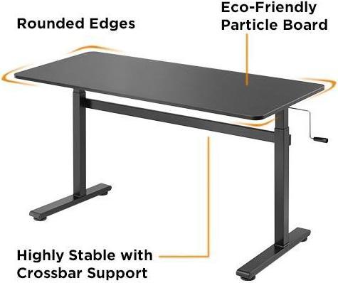 Actual product image Up Up Height-adjustable table Loki Black