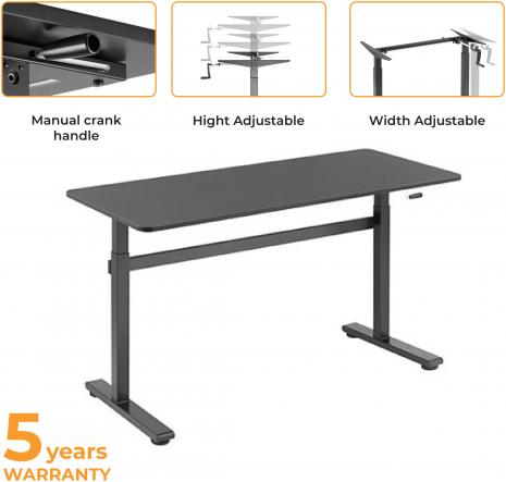 Actual product image Up Up Height-adjustable table Loki Black