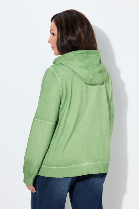 Produktbild Ulla Popken Sweatjacke, cold dyed, Kapuze, Langarm (42, 44)