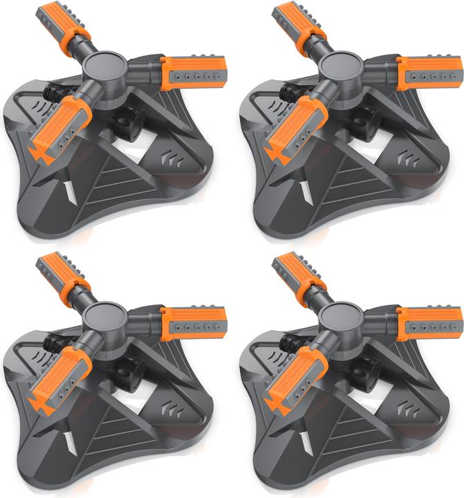 Brandson 4x circular sprinkler, 360° lawn sprinkler, 3 arm, garden sprinkler, irrigation system, Gardena (Sprinkler system)