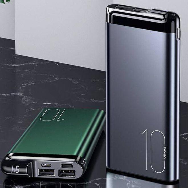 Image du produit Usams Banque d'alimentation PB55 10000 mAh Green (10KCD14802) (10000 mAh, 37 Wh)