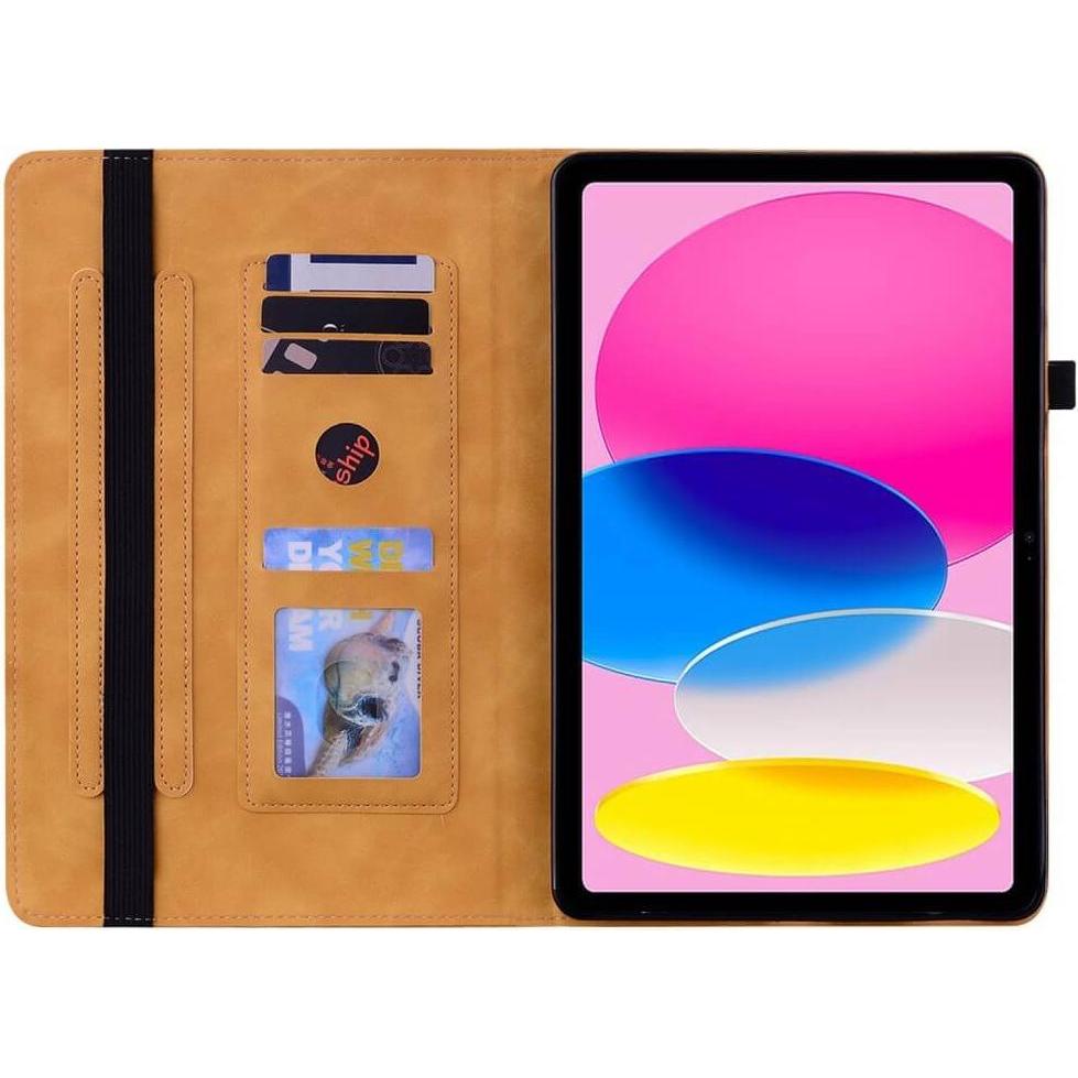 Thumbnail - Cover-Discount iPad 2022 (10.Gen) - Schutzhüllle mit Zipper Tasche beige (iPad 2022 (10. Gen)), Tablet Hülle, Beige