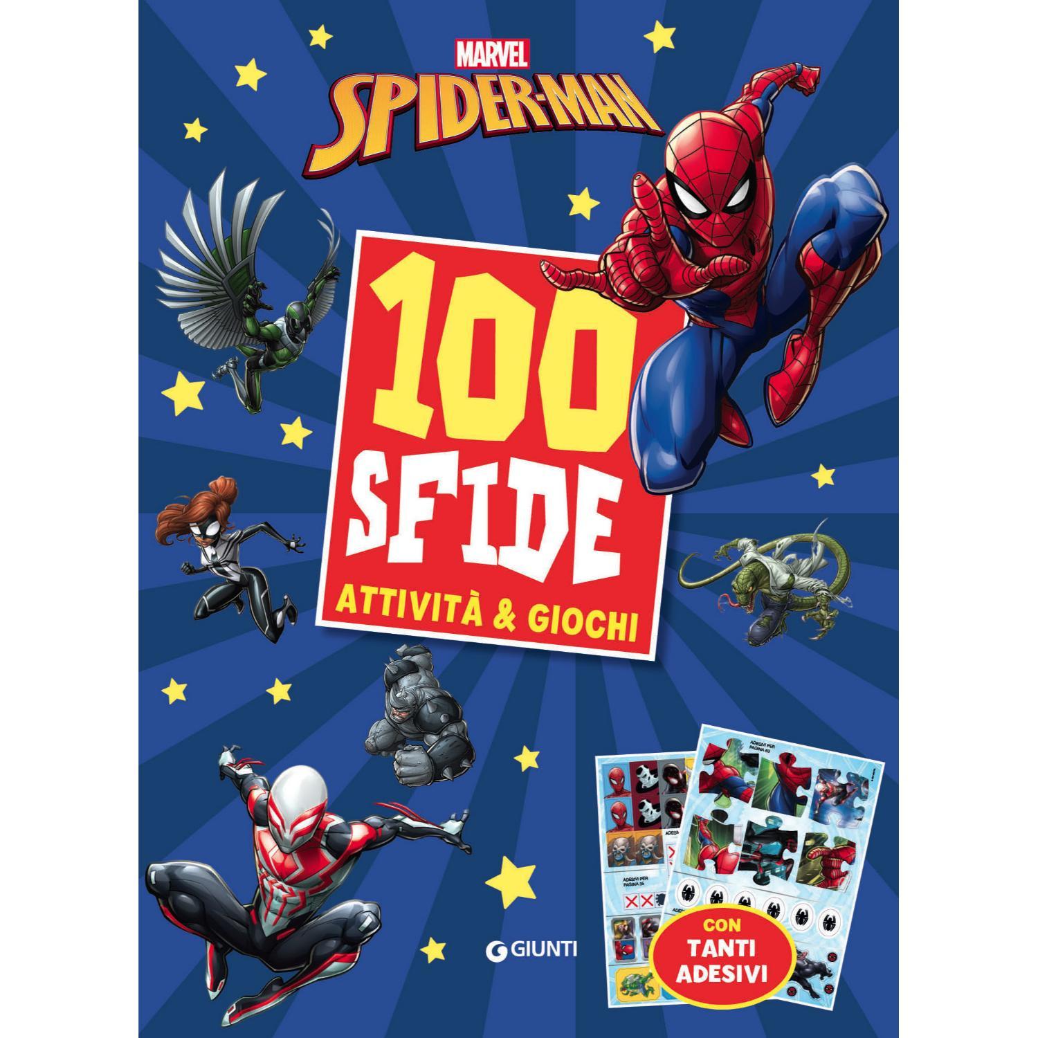 Giunti Spiderman 100 Sfide Attività e giochi