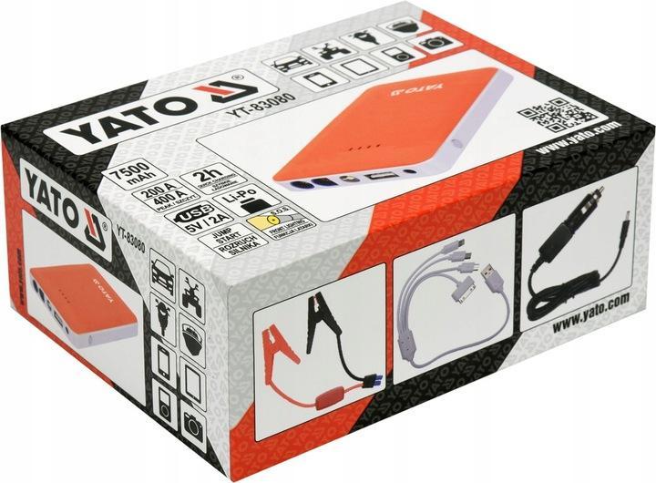 Actual product image Yato Multifunctional car battery charger (7500 mAh, 27.75 Wh)