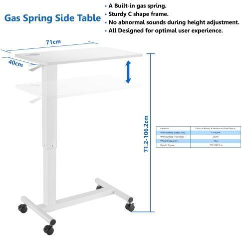 Actual product image Up Up Height-adjustable table Up Forseti White