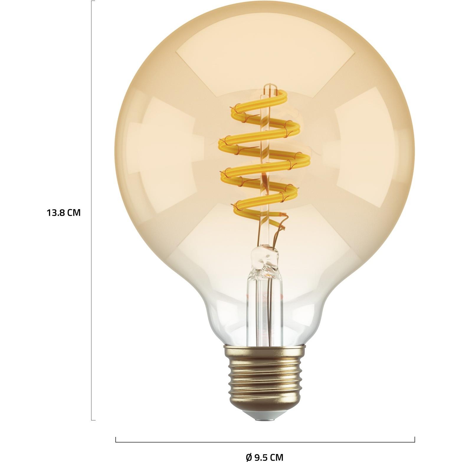 Hombli Ambra/Bianca Lampadina, Filamento (E27, 300 Lm, 1X)
