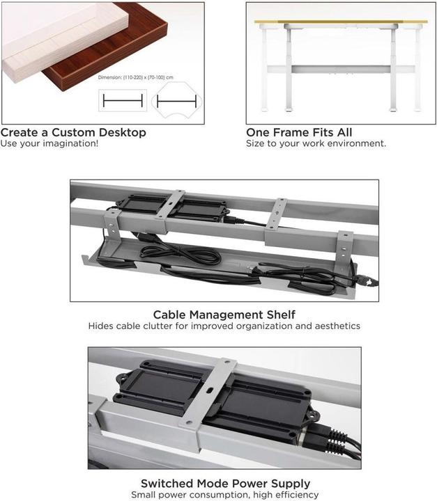 Actual product image Maclean MC-763 MC-763 Electric Sit-Stand Desk Frame