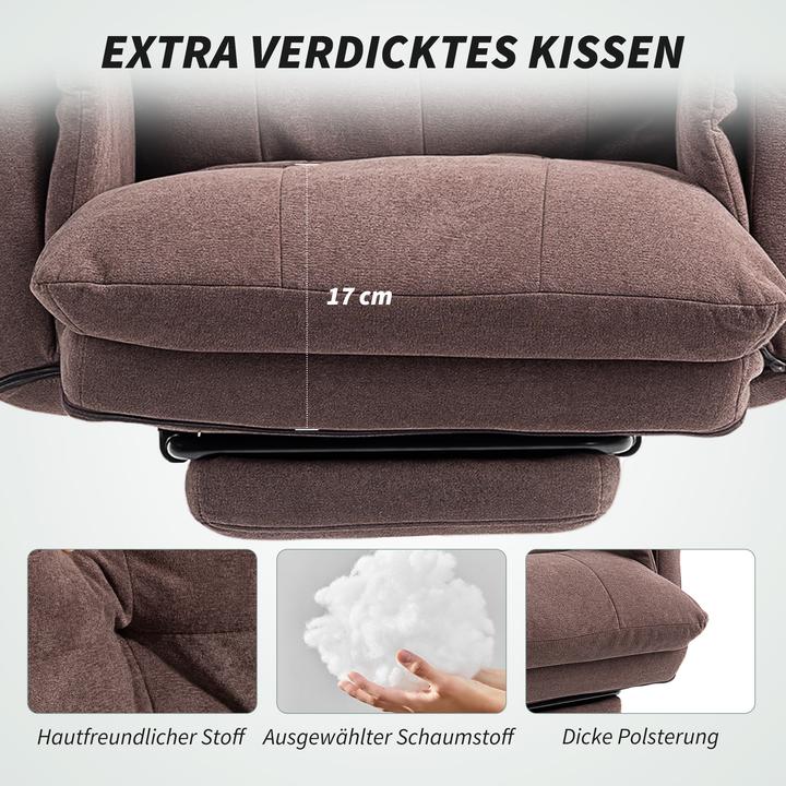 Produktbild Homcom Bürostuhl Polyester Kaffee-Braun