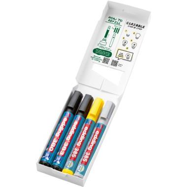 Edding, Marker, 385/380/383 Flipchart-Marker farbsortiert 1,0 - 5,0 mm, 4 St. (Mehrfarbig, 5 mm, 4 x)