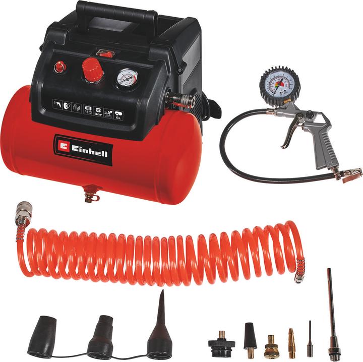 Productafbeelding Einhell TC-AC 190/6/8 OF Set (8 bar, 6 l)