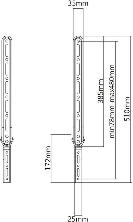Productafbeelding Maclean TV-soundbar laikiklis, max 15 kg, MC-912 (1 stuk, Wandmontage, Niet verplaatsbaar)