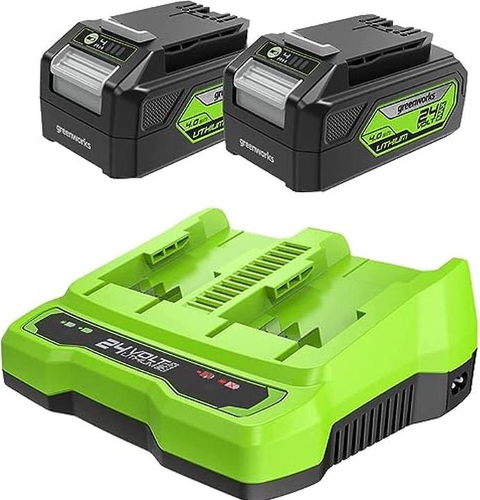 Produktbild Greenworks 24V Starterskit - 2 x 4 Ah Accu's En Duolader (24 V)