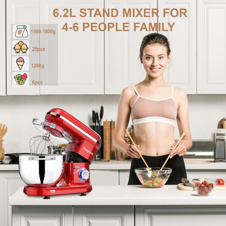 Image du produit Vospeed Küchenmaschine mit Zubehör (1500 W, 6.20 l)