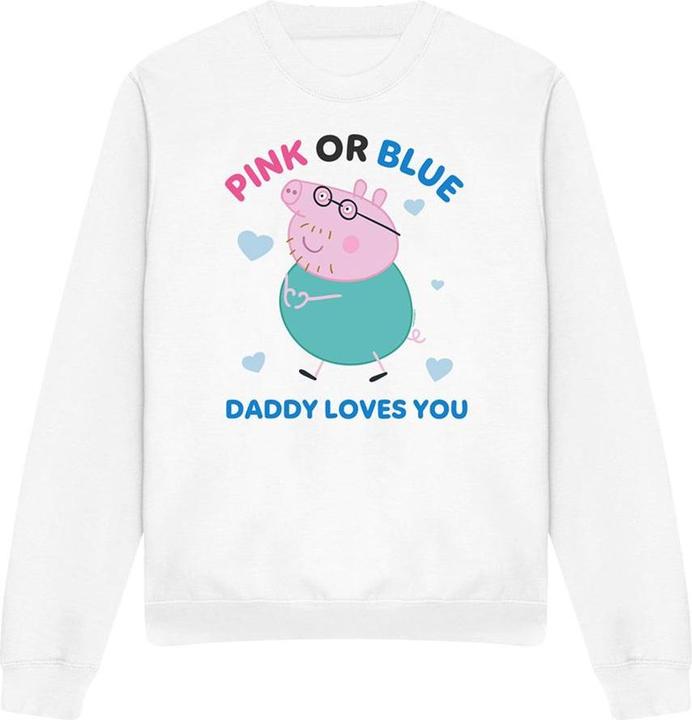 Immagine prodotto Peppa Pig Pink Or Blue Daddy Pig Loves You Felpa Adulto Unisex (M)