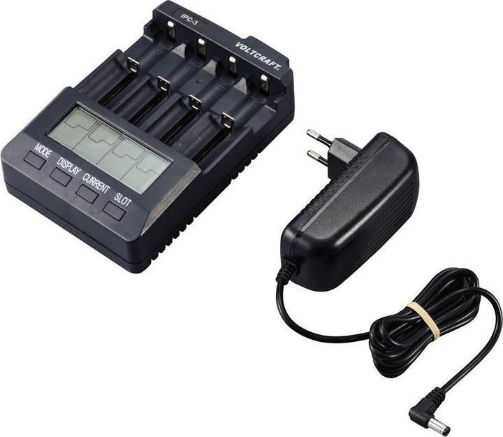 Actual product image Voltcraft Round cell charger IPC-3 (1 pcs., 14500, 18650, AA, CR123A, Chargers without battery)