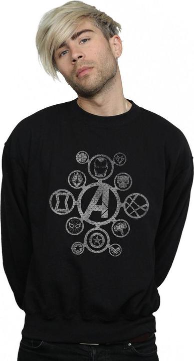 Produktbild Avengers Infinity War Distressed Metall Ikonen Baumwolle Sweatshirt (M)
