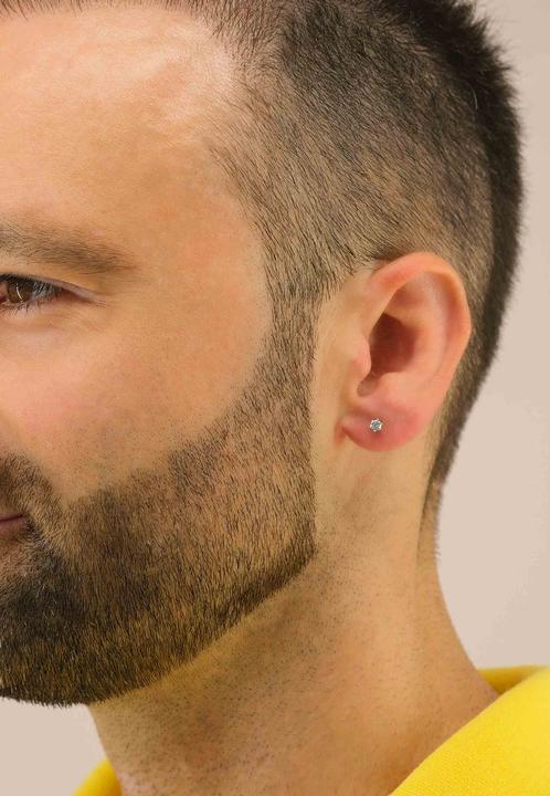 Image du produit Muau Boucles d'oreilles monture 6 poignées (Or blanc 750)