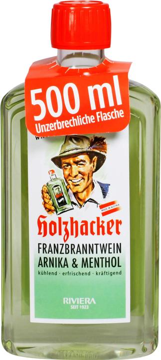 Actual product image Riviera Holzhacker Franzbranntwein Arnica & Menthol Solution, 500 ml solution (500 ml)