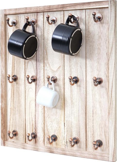 Immagine prodotto Swisshandel24 Portabicchieri, mensola da appendere, mensola da parete per bicchieri, look shabby vintage