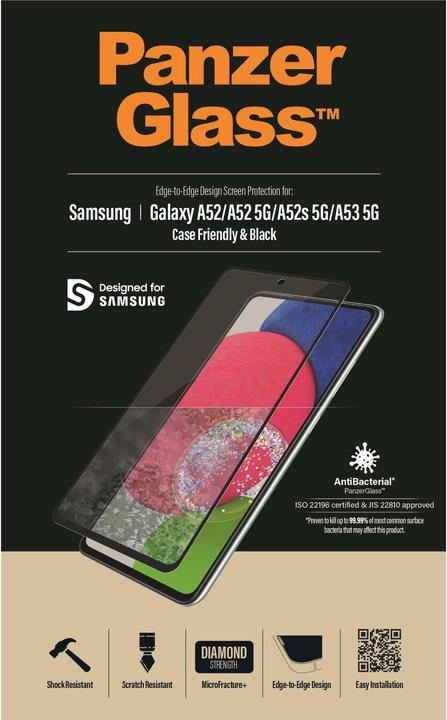 Actual product image PanzerGlass Edge to Edge (1 Piece, Samsung Galaxy A52 5G, Samsung Galaxy A52)