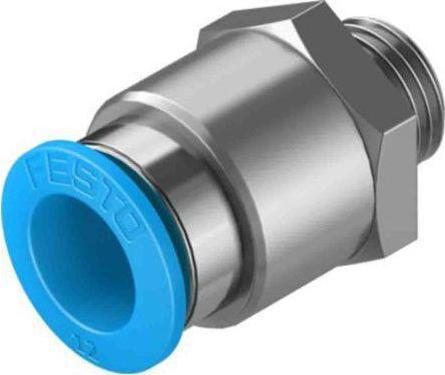 Produktbild Festo Straight Threaded Adaptor, G 1/4 Male to Push In 12 mm, Threaded-to-Tube Connection Style (Rohrverschraubung)