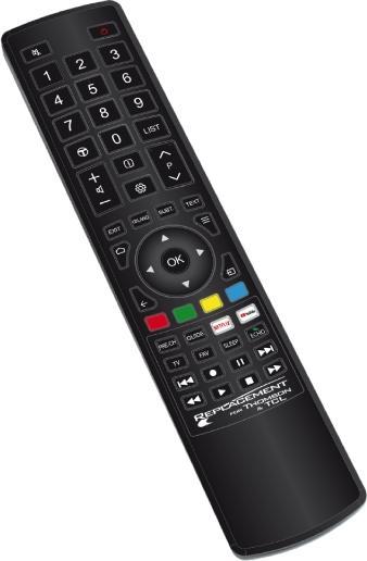 Produktbild G.B.S. Elettronica 1707 IR-Fernbedienungstasten für den Fernseher (Gerätespezifische Fernbedienung, Infrarot)