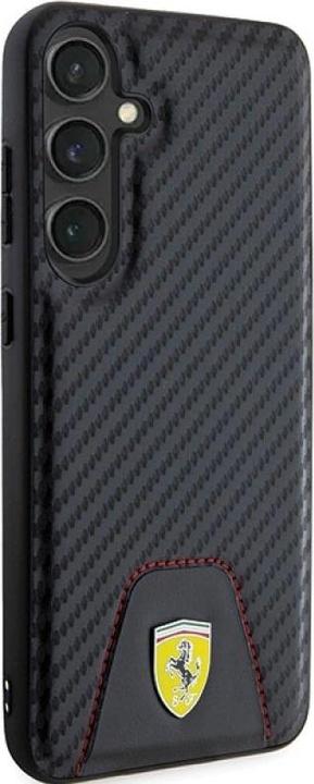 Actual product image Ferrari FerrariFEHCMN3PUK + S926 czarny/black hardcase Carbon Stitched Bottom (Samsung Galaxy S24+)