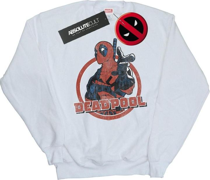 Actual product image Mens Deadpool Gun Finger Sweatshirt (S)