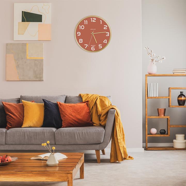 Immagine prodotto Unilux Orologio da parete Baltic Ø 30,5 cm, Rosa antico (30.50 cm)