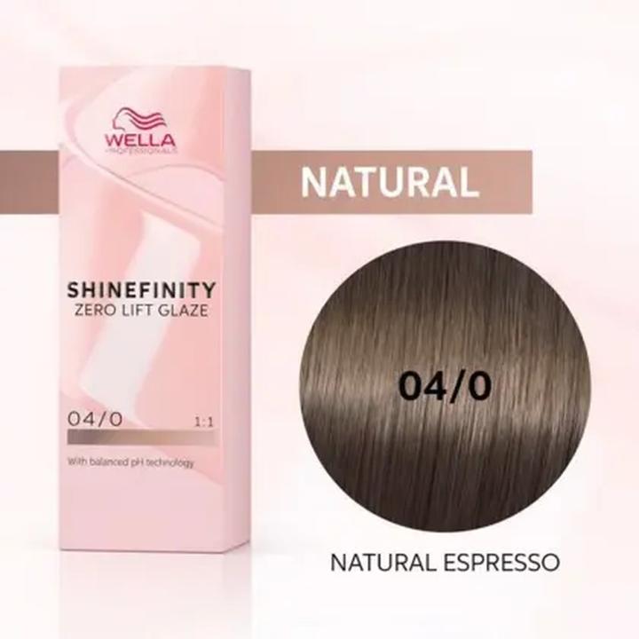 Produktbild Wella Shine Finity 04/0 Mittelbraun natur 60 ml (04, 0 - Natural Espresso)
