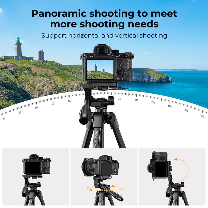 Actual product image K&F Concept B174A1 Magnesium Aluminum Alloy Tripod (Metal)