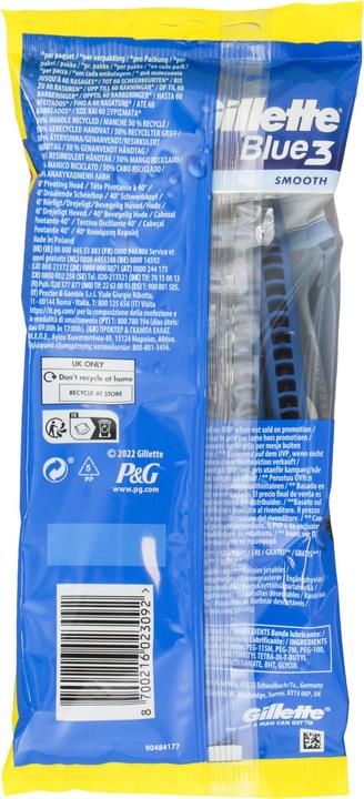 Immagine prodotto Gillette Rasoi blu 3 lisci 6 pezzi